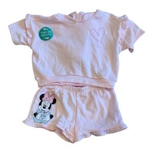 toddler girl Disney Pink Minnie Junior shorts Set